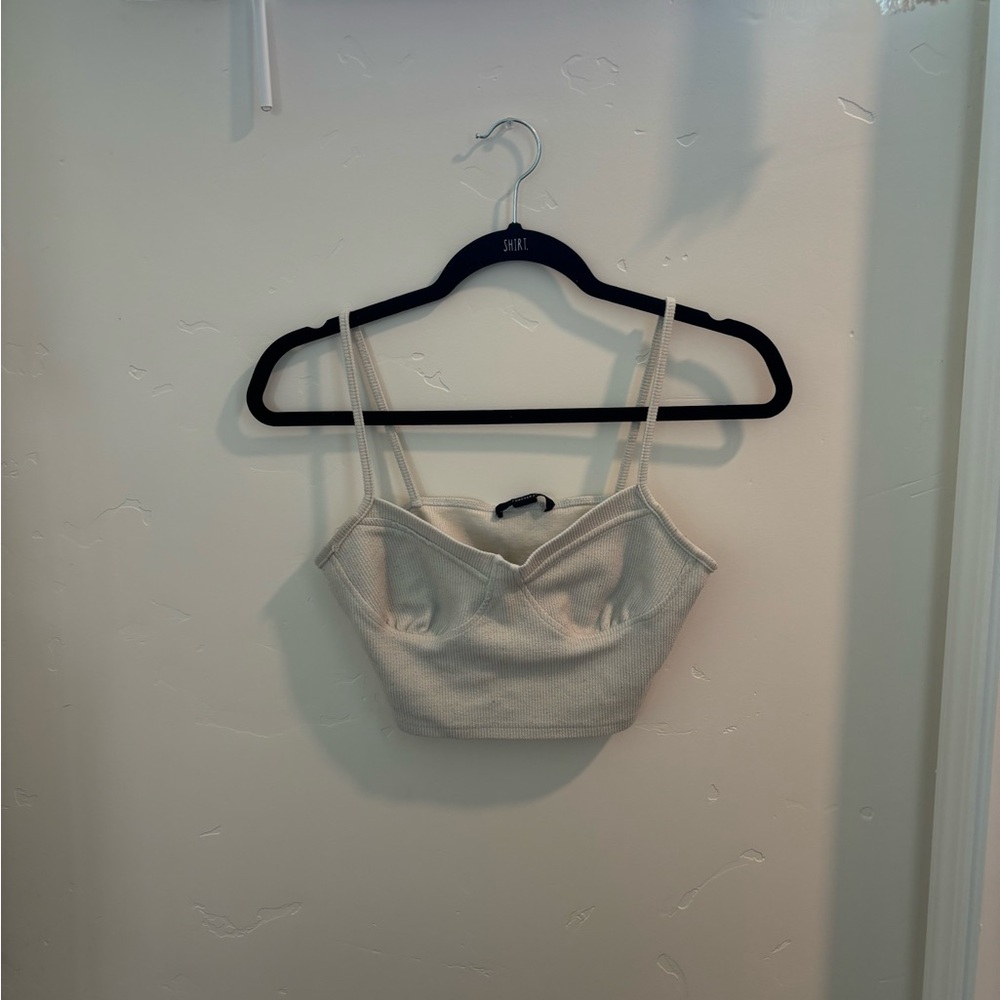 White crop top